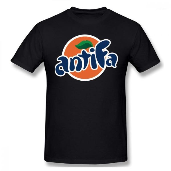 

men's t-shirts antifa print men tee short sleeves funny oversized casual 2021 t shirt cotton, White;black