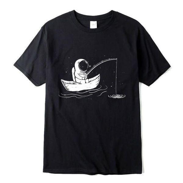 

men's t-shirts 00% cotton t-shirt funny spaceman men t shirt summer loose cool o-neck male tee shirts, White;black