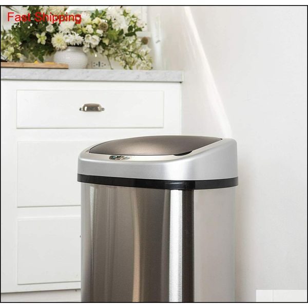 

new 13-gallon touch sensor matic touchless trash can jllyie allguy