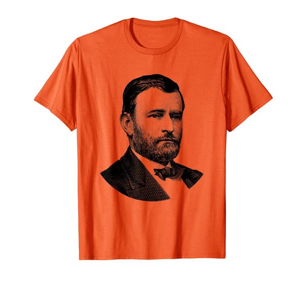 

president ulysses s. grant t-shirt, White;black