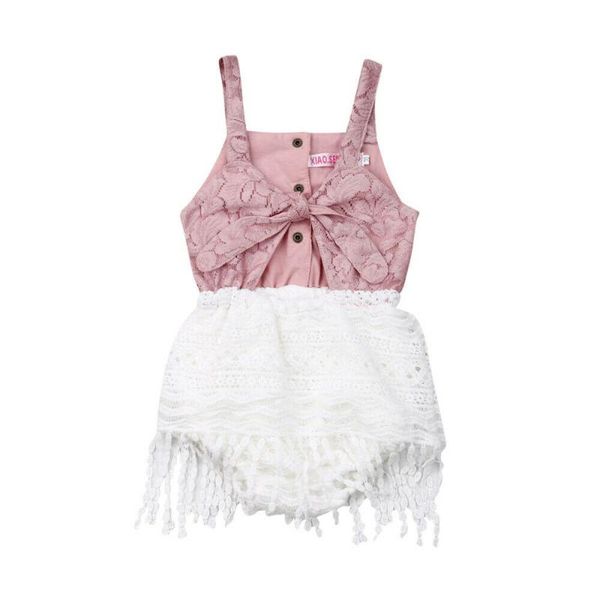

jumpsuits sleevless lace crochet bowknot romper jumpsuit for baby girl, Blue