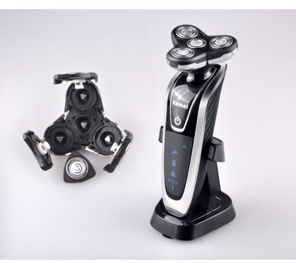 

kemei multifunctional electric shaver floating rechargeable electric shaver facial oral care 4 blades washable electric shaver45