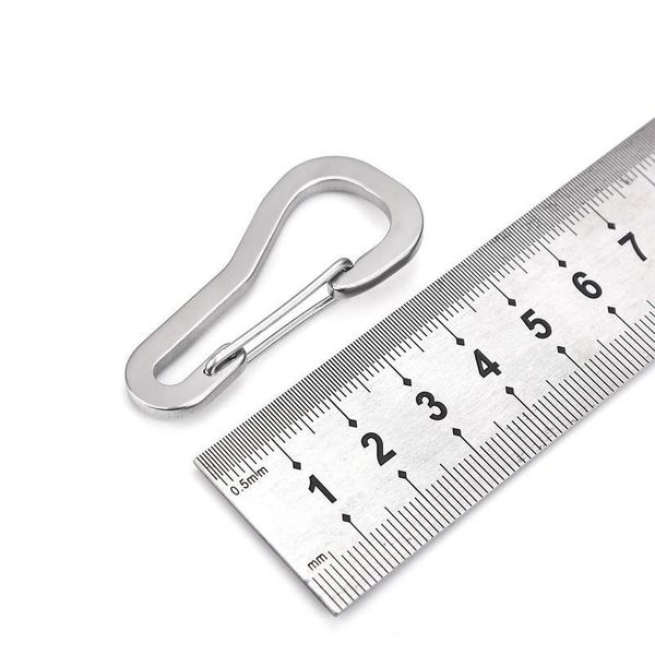 

stainless steel question mark carabiner 8 word with lock keychain anti-theft outdoor camping backpack buckle jllfwx