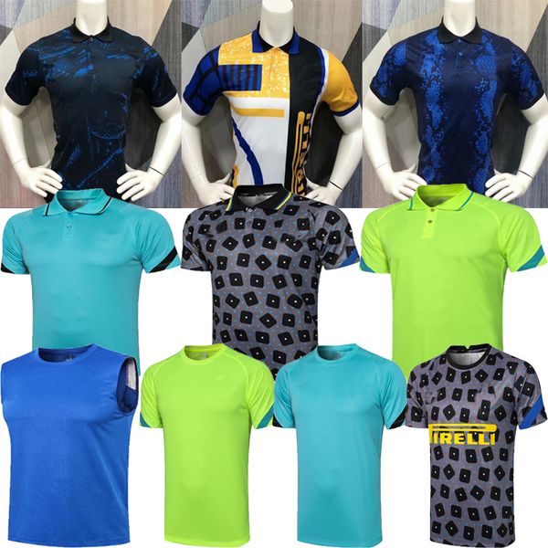 

men 20 21 22 inter barella polo soccer jersey 2021 2022 lukaku vidal lautaro eriksen alexis de vrij training suit football shirt hakimi uni, Black;yellow