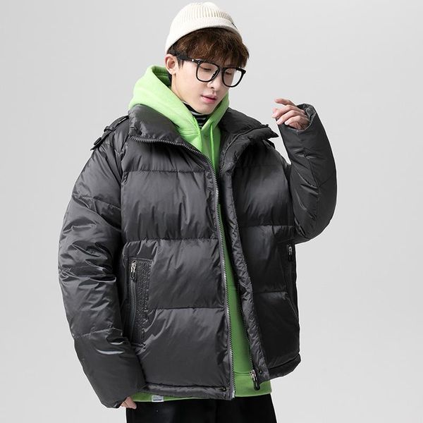 

men's down & parkas histrex korea style thick quilted 90% duck mens jackets solid menswear zipper outwear clothing cana men ba2iq#, Black