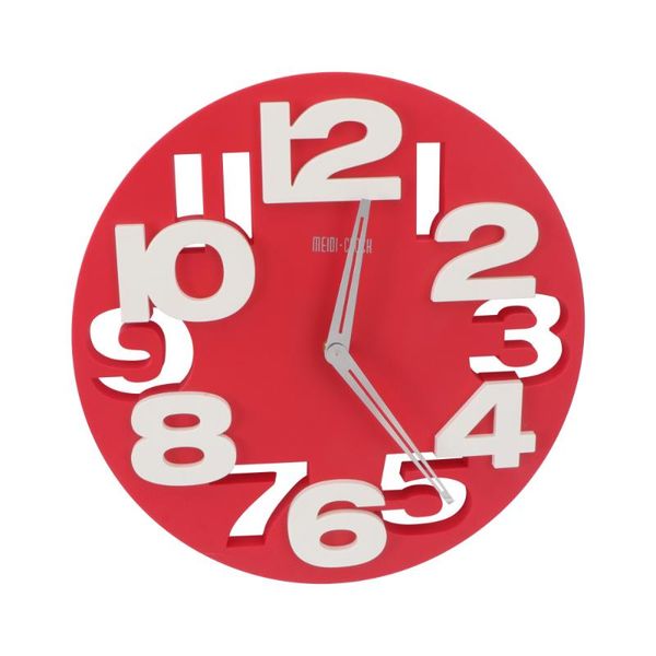 

wall clocks novelty hollow-out 3d big digits kitchen home office decor round shaped clock art (green)