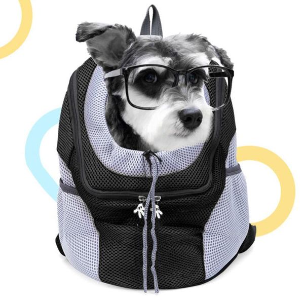 

outdoor pet carrier bags breathable cat dog travel bags portable drawstring mesh puppy kitten double shoulder backpack