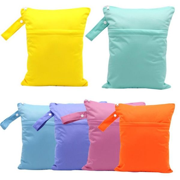 

diaper bags wet dry bag with two zippered for baby diapers nappies waterproof reusable 30cm x 36cm outdoor storage pocket