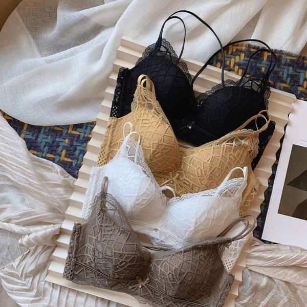 

new gathered rimless bra set, Red;black