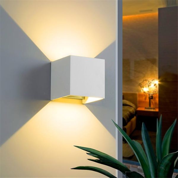 

thrisdar adjustable outdoor 6w 10w led wall light aluminum wall sconce surface mounted cube lamp villa garden porch light