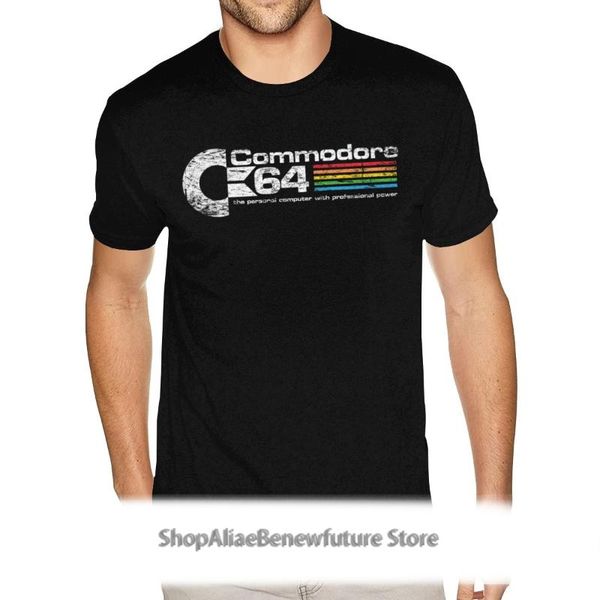

men's t-shirts 3xl commodore 64 cpu game tee homme classic fashion short sleeved man t shirt summer 2021 80s apparel, White;black