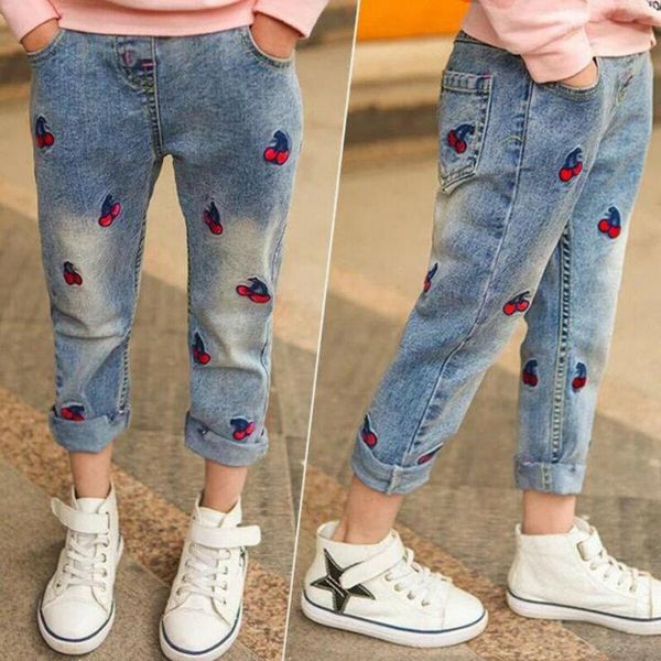 

jeans fashion toddler kid baby girls denim pants legging trouser outfits clothes, Blue