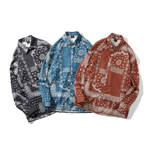 

men's casual shirts fashionable male shirt flower and geometric, fine chinese-style for men spring autumn i4dq, White;black