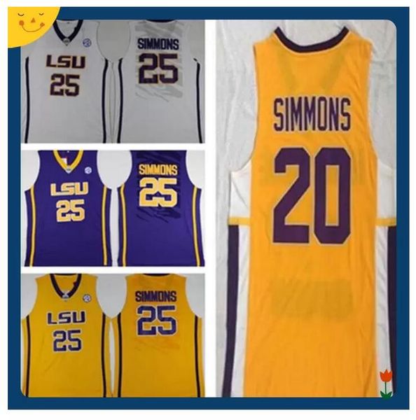 

high school montverde academy eagles simmons jerseys 20 men basketball tigers college 25 jersey sticthed white yellow purple wear, Black;red