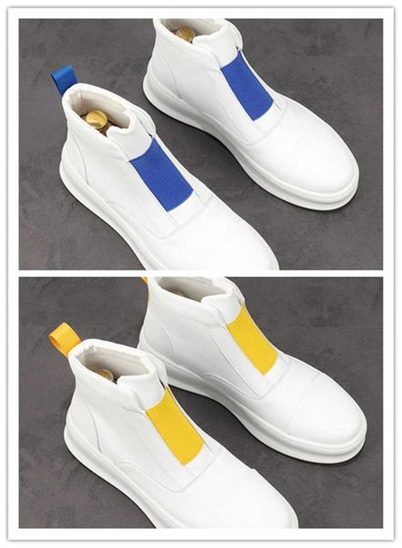 

running shoes white designer shoe high new for men heighten boots thick bottom causal flats moccasins male punk rock walking sneakers .39-4, Black
