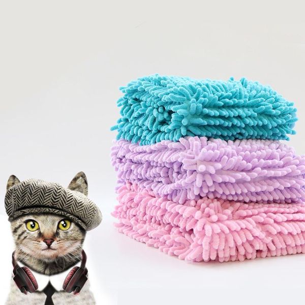 

dog apparel multipurpose pet drying towel ultra-absorbent bath blanket fiber chenille puppy clean product