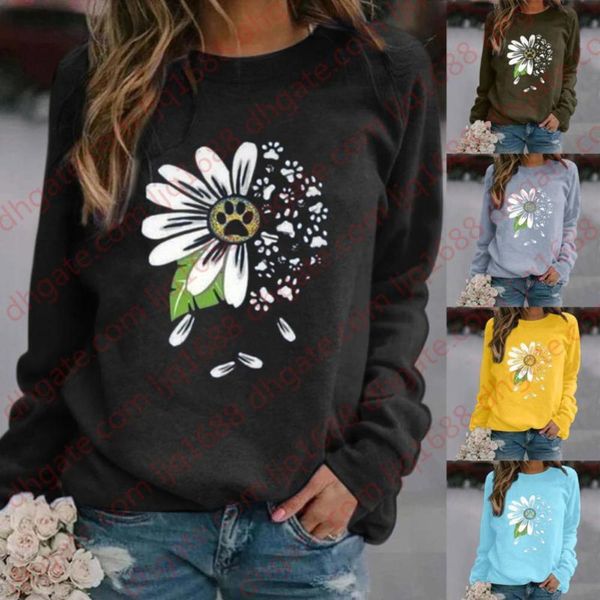 

plus size vintage blouse women 2021 women summer sunflower print long sleeve shirt blouse blusas mujer de moda 2021, White