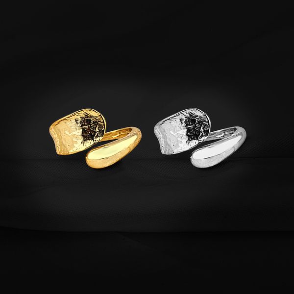 

ring s925 sterling silver classic concave convex surface water drop