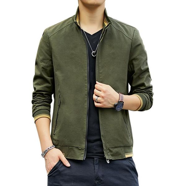 

cotton wash jacket for men solid color spring autumn coat men, Black;brown