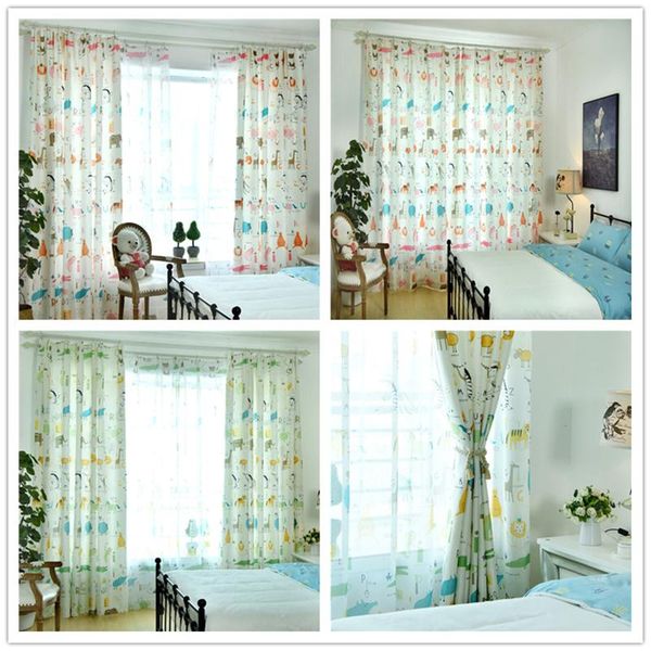 

gyc2493 gyrohome 1pc blackout curtain abc animals velvet mass "customised" window linen livingroom dec