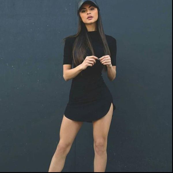 

fashion women summer solid sheath mini dress party solid color loose short ladies dress drop shipping, Black;gray