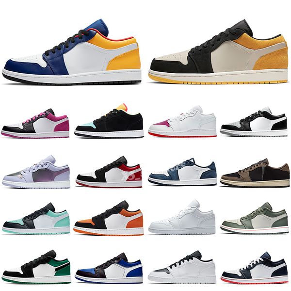 

mens low 1 1s basketball shoes black royal university blue canyon rust banned unc shadow light smoke grey toe men women deisgner sneakers tr