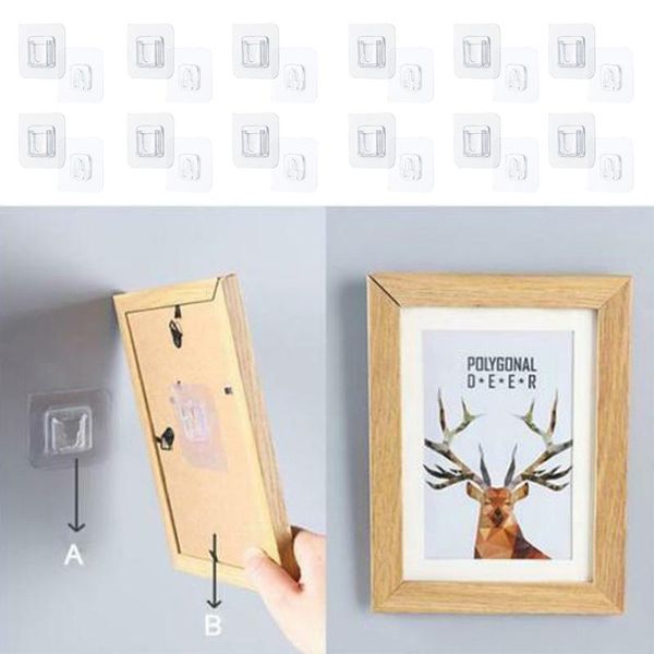 

self adhesive hanger heavy load storage rack reusable home door wall hook set closet clothes glass mug shelf hanger