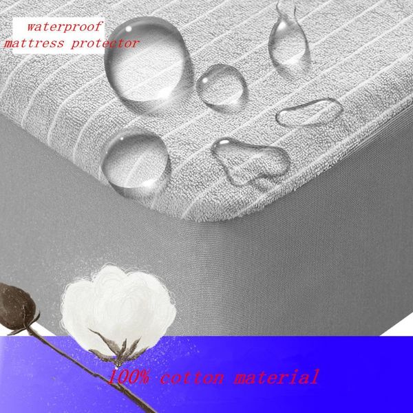 

sheets & sets waterproof mattress protector cotton composite tpu anti-mite bed sheet custom striped cloth fitted breathable cover