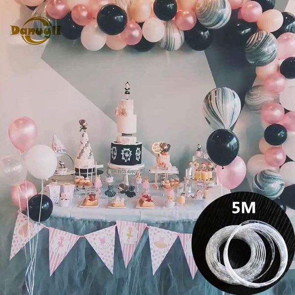 

party decoration 1pc 5m happy birthday festival supplies transparent chain helium balloons wedding pvc arch ballon