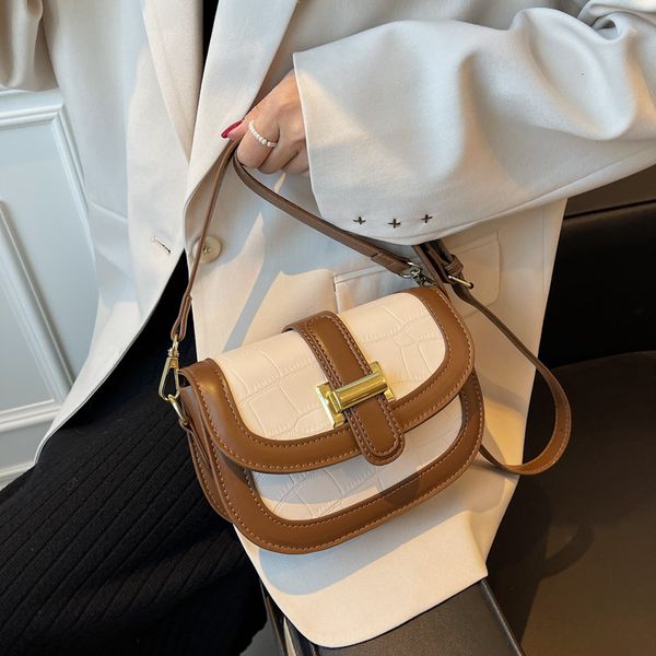 

net red fashion bag 2021 autumn stone pattern single shoulder chain women's bag messenger versatile saddle