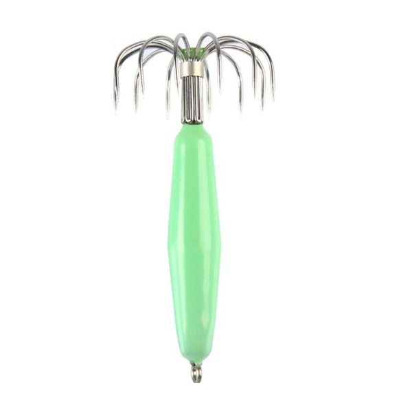

stainless steel luminous squid hooks fishing tackle lures squid jigs hook 12 pin
