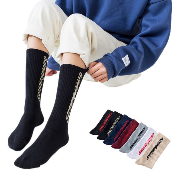 

hip hop men english letters printed socks street funny skateboard business sox cato europe and america fashion sports sock, Black
