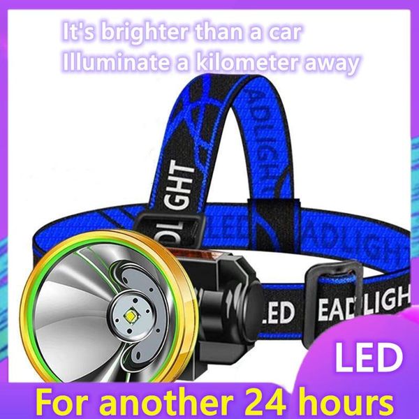 

headlamps led headlight rechargeable waterproof super bright head-mounted outdoor lithium battery night fishing miner's lamp