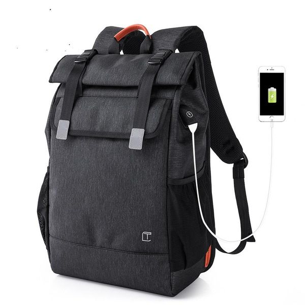 

backpack tc707 style personality trend double shoulder bag leisure usb man's computer men's