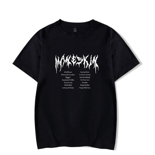 

men's t-shirts maneskin merch t shirt men short sleeve women funny harajuku, White;black