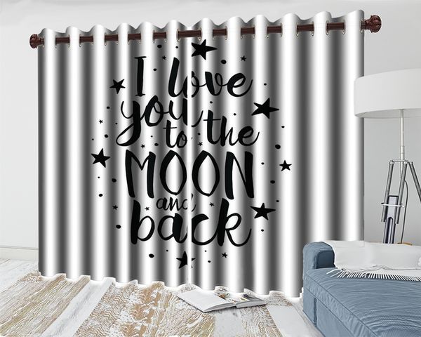 

modern bedroom window 3d curtain romantic english alphabet 3d blackout curtain window treatment drapes home decor curtain
