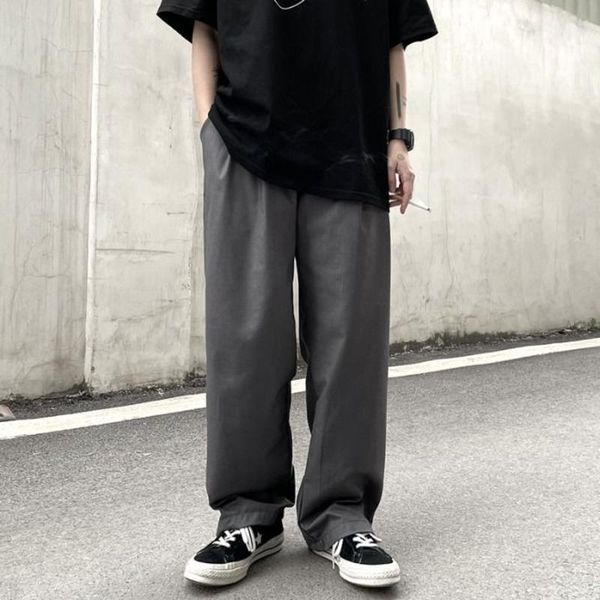

men's suits & blazers formal suit pants men korean business casual dress fashion oversized wide-leg trousers, White;black