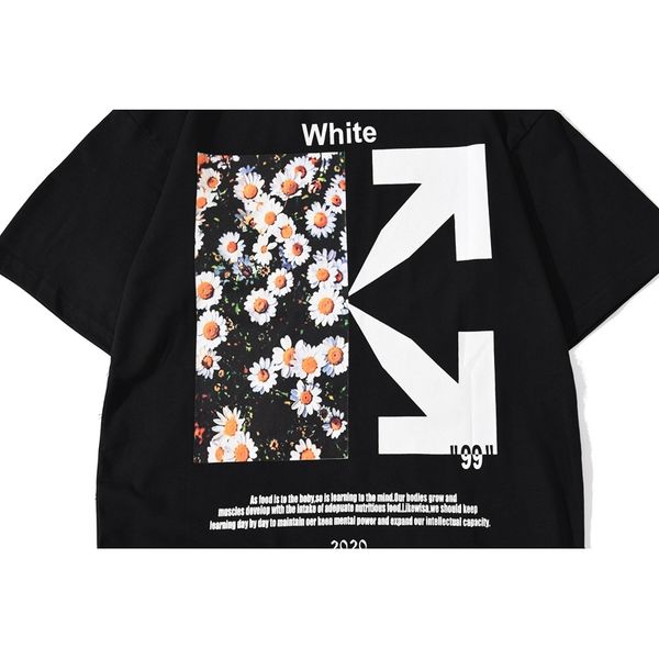 

style off 20ss daisy loose cotton short sleeve t-shirt summer, White;black