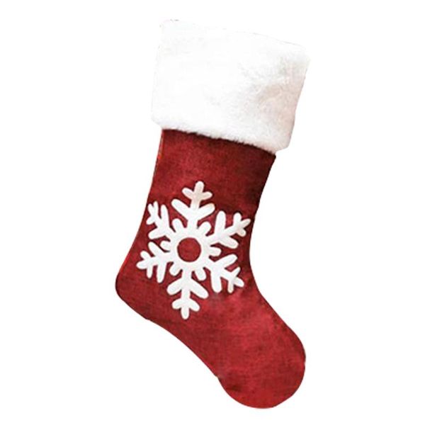 

christmas decorations stockings soft linen flannel decorative ornament for home decor kids candy bag tree