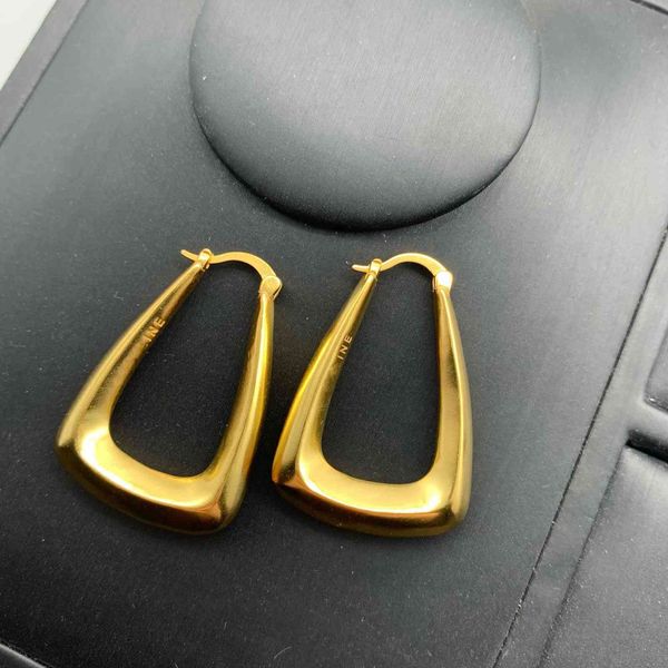 

s korean version simple temperament metal u-shaped earrings women fashion silver needle earrings ear accessories accessories black friday, Golden