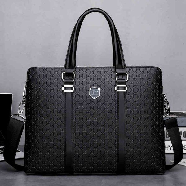

handbag embossed portable men's bag texture atmospheric diagonal single shoulder business partner commuter briefcase