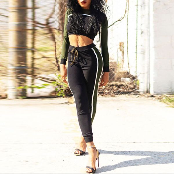 

fashion women 2pcs training suit sweatshirt broek sets sport long mouths drags casual pak drop method b29 35cake, Gray