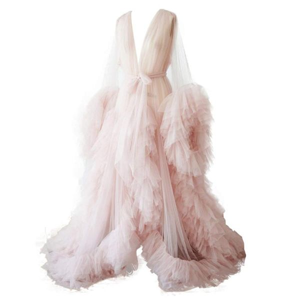 

women's sleepwear illusion long lingerie tulle robe nightgown bathrobe bridal wedding scarf, Black;red