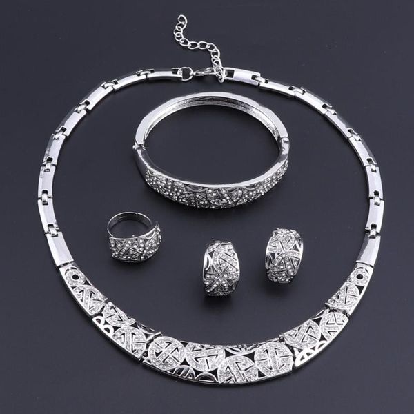 

earrings & necklace oeoeos african beads jewelry set fashion dubai silver plated sets india design for wedding brides