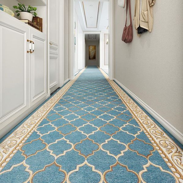 

carpets corridor carpet simple lattice home aisle el foyer long rug decoration thickened non-slip customized floor mats