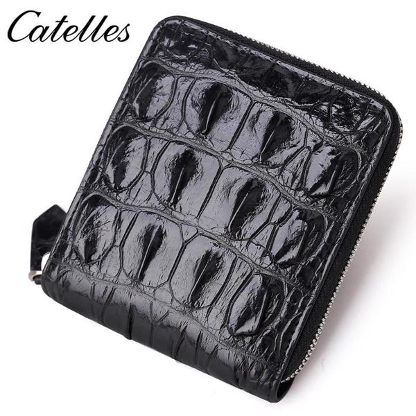 

wallets classic style wallet genuine leather crocodile men short male purse card holder, Red;black