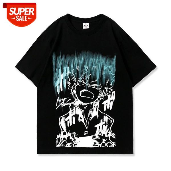 

SEVEYFAN 2021 Men's Hip Hop T Shirts Fashion Cartoon Graffiti Printed Tees Summer Cotton Short Sleeve Tops for Male #D76n, White;black