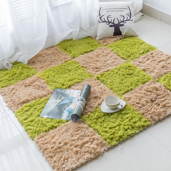 

carpets 4/6/10 super plush carpet for bedroom diy color stitching floor crawling mat foam fluff mats tatami household