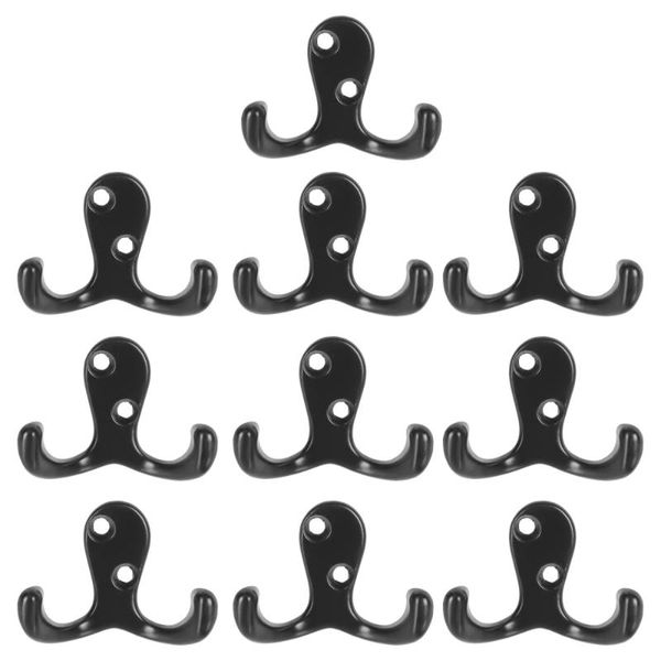 

hooks & rails 10pcs spray paint coat hat hook simple single double for bedroom