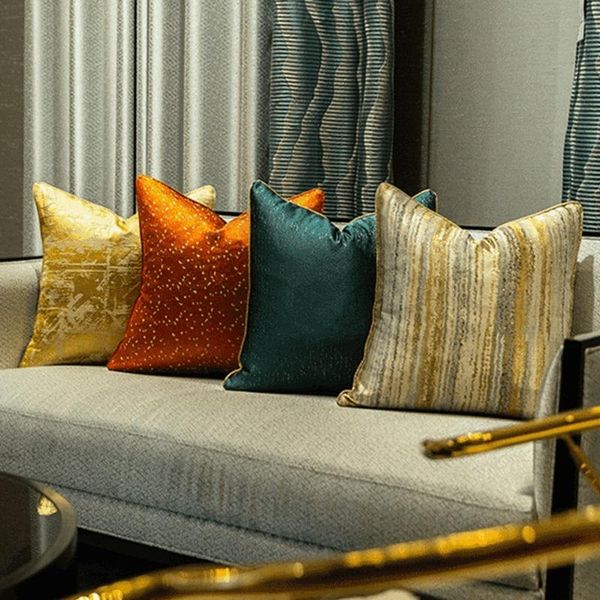 

cushion/decorative pillow modern light luxury cushion cover high-precision home decor jacquard pillowcase el model room office sofa lumbar p